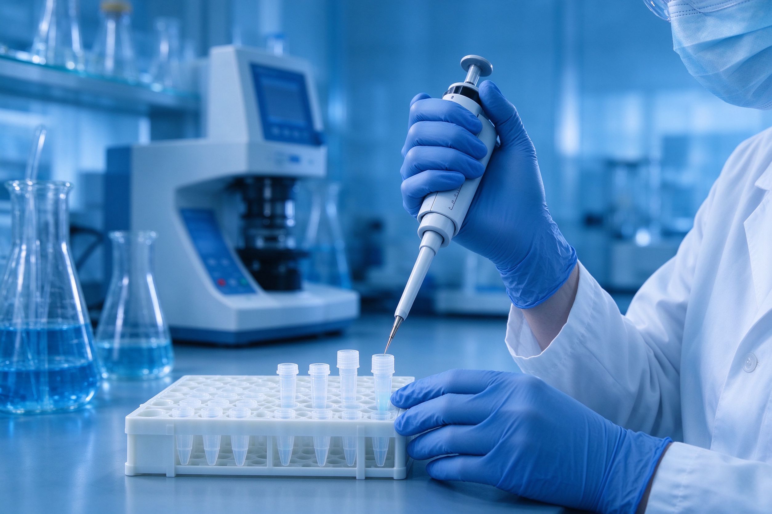 Laboratory quality testing with pipette